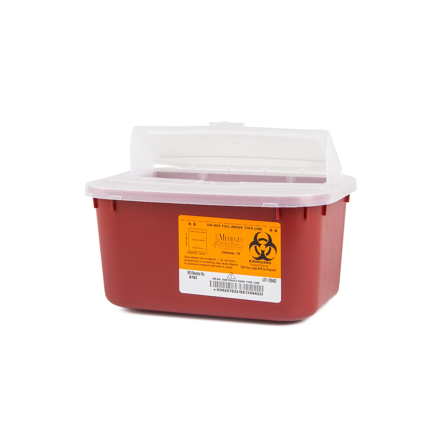 1 Quart Sharps Container Red by Medegen